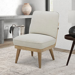 Better Homes & Gardens Springwood Slipper Chair, Light Honey