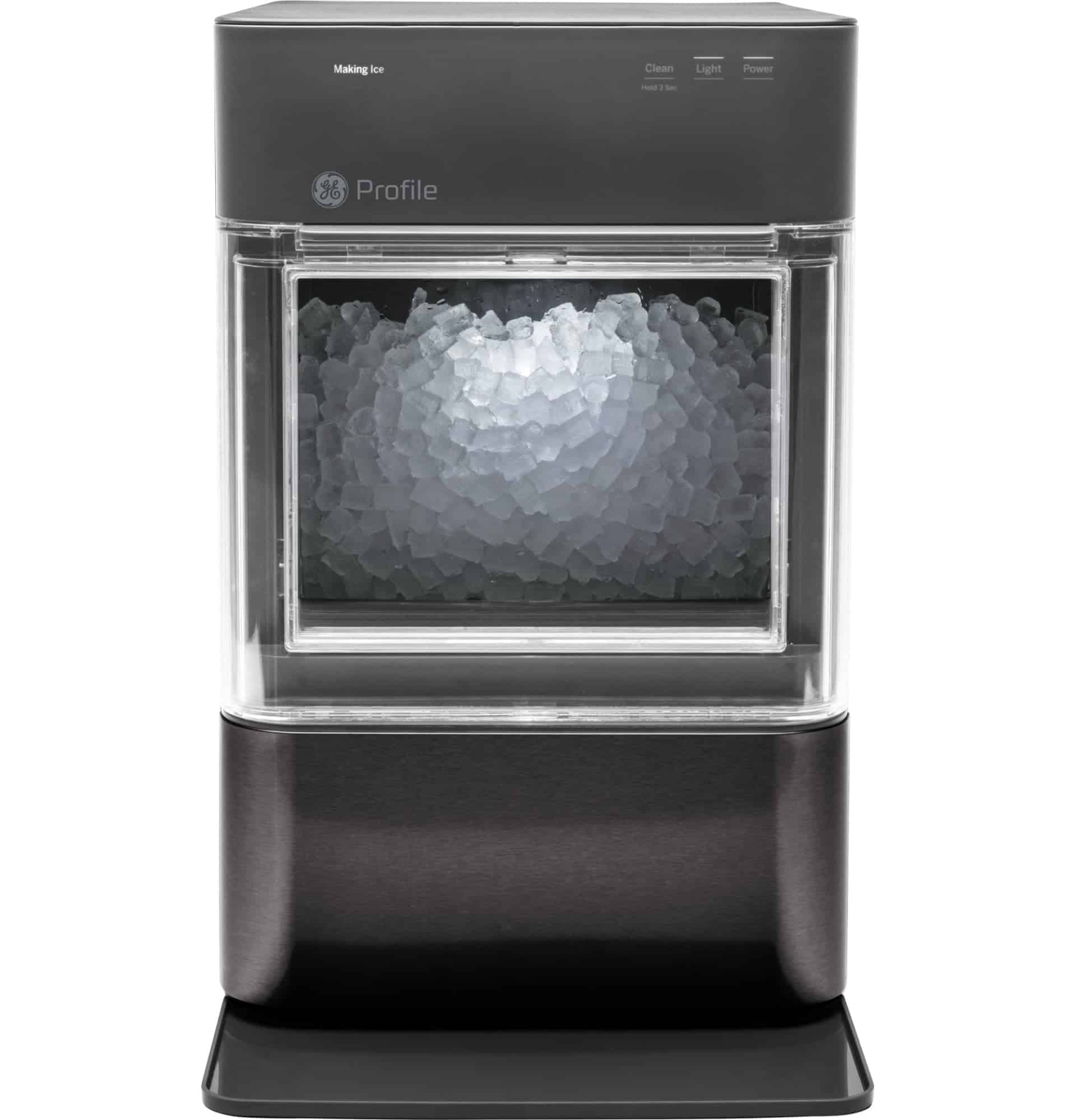 GE Profile Opal 2.0 Countertop Nugget Ice Maker, Ice Machine with WiFi Connectivity, Smart Home Kitchen Essentials, Black Stainless