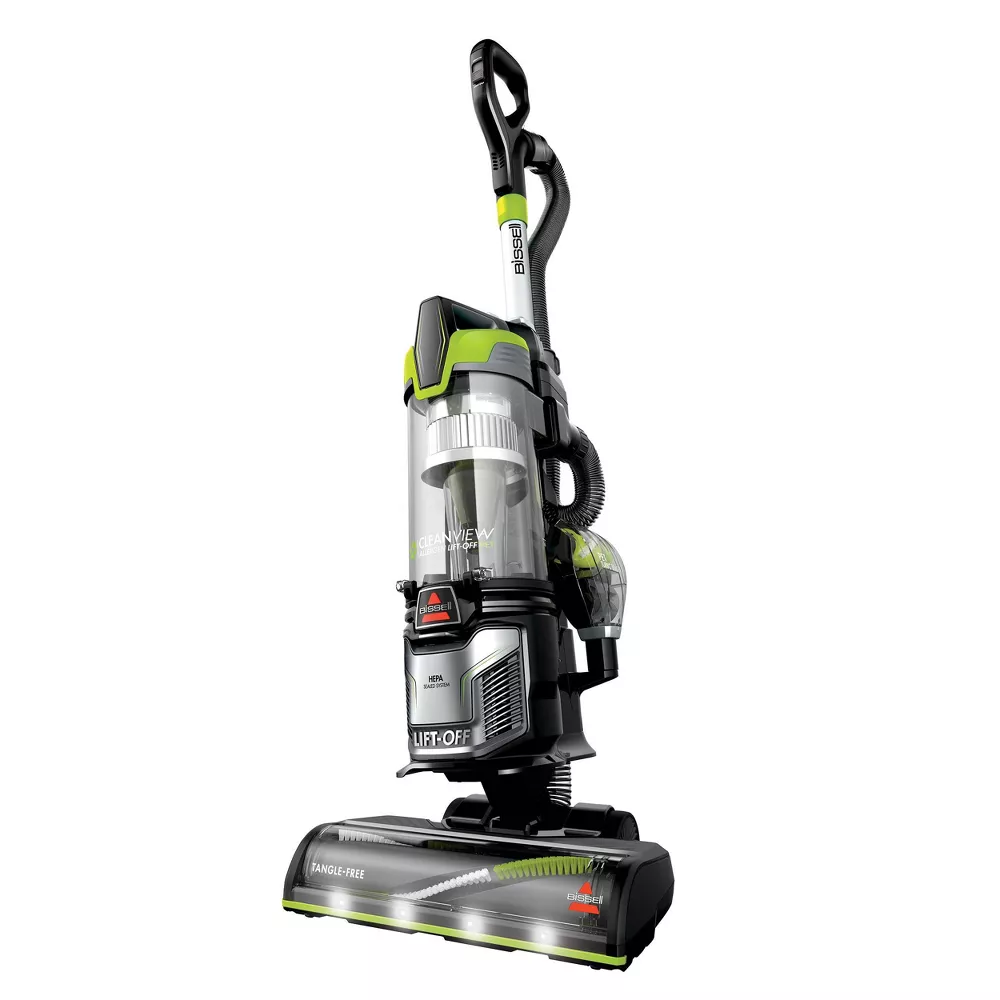 BISSELL - CleanView Allergen Lift-Off Pet Vacuum - Black/ Electric Green