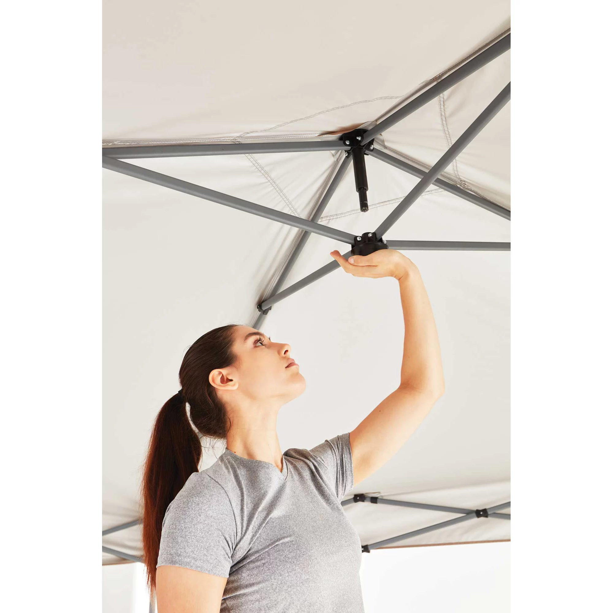 Quest Q100 10' x 10' Quick Lift Straight Leg Canopy - White