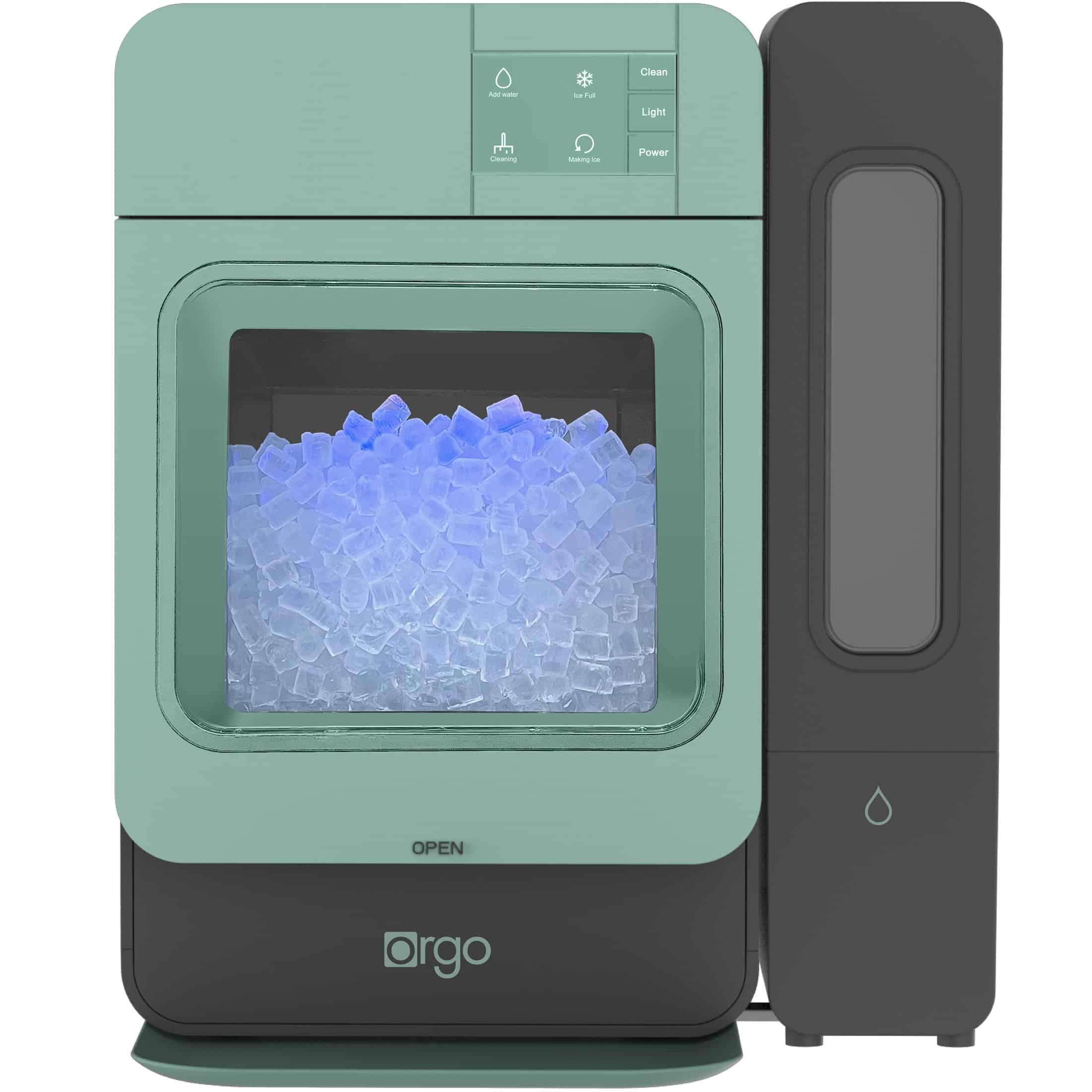 Orgo Sonic Countertop Ice Maker 33 lbs “Capacity” Nugget Ice Maker, Stainless Steel, Sage