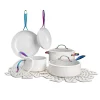 Thyme & Table Signature 12-Piece Cookware Set Non-Stick - Cream Rainbow
