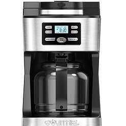 Gourmia 12-Cup Grind & Brew Coffee Maker with Integrated Grinder Black, New