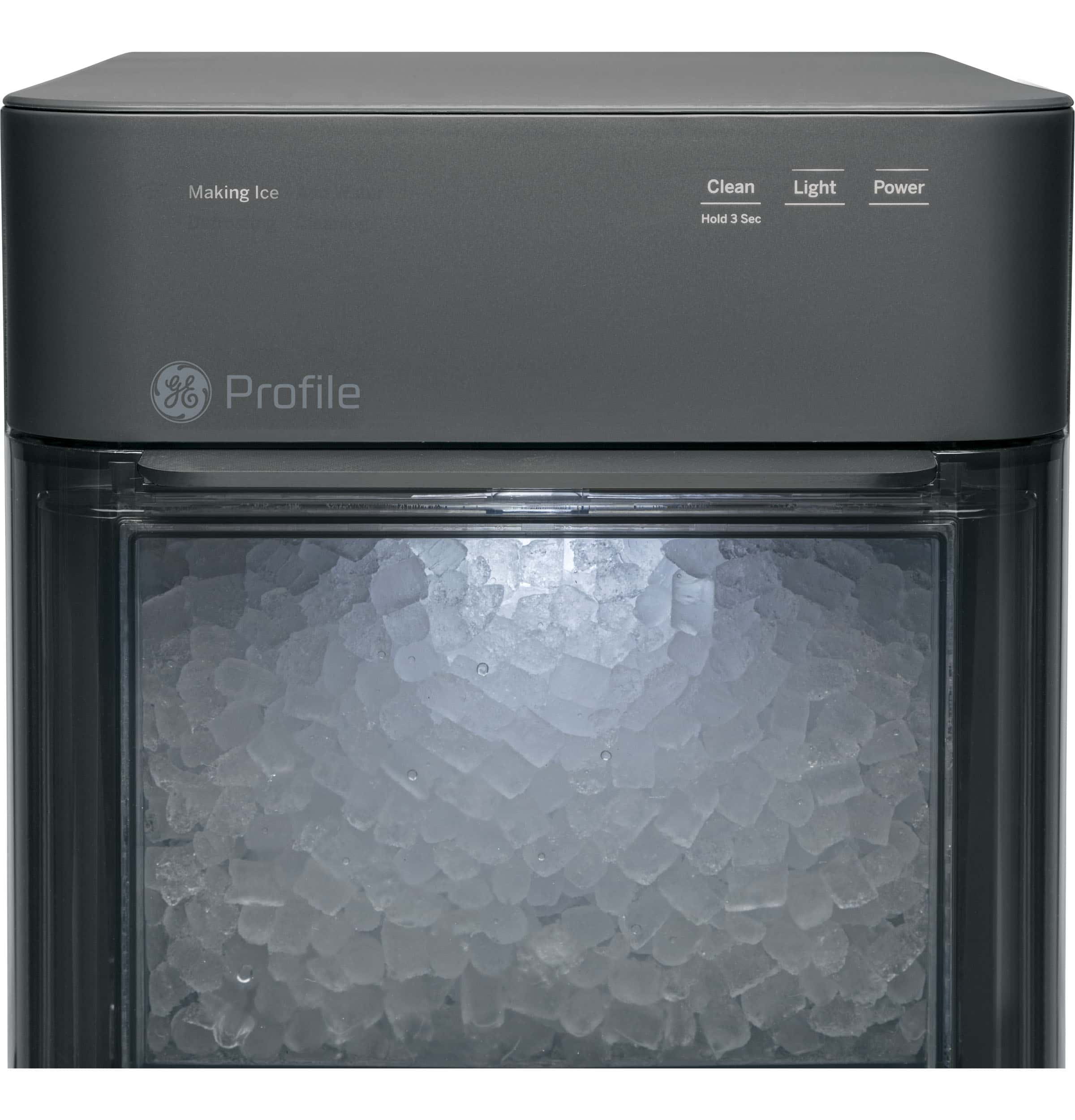 GE Profile Opal 2.0 Countertop Nugget Ice Maker, Ice Machine with WiFi Connectivity, Smart Home Kitchen Essentials, Black Stainless