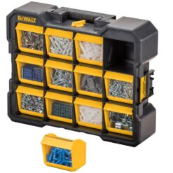 DEWALT Plastic 12-Compartment Small Parts Organizer Flip Bin