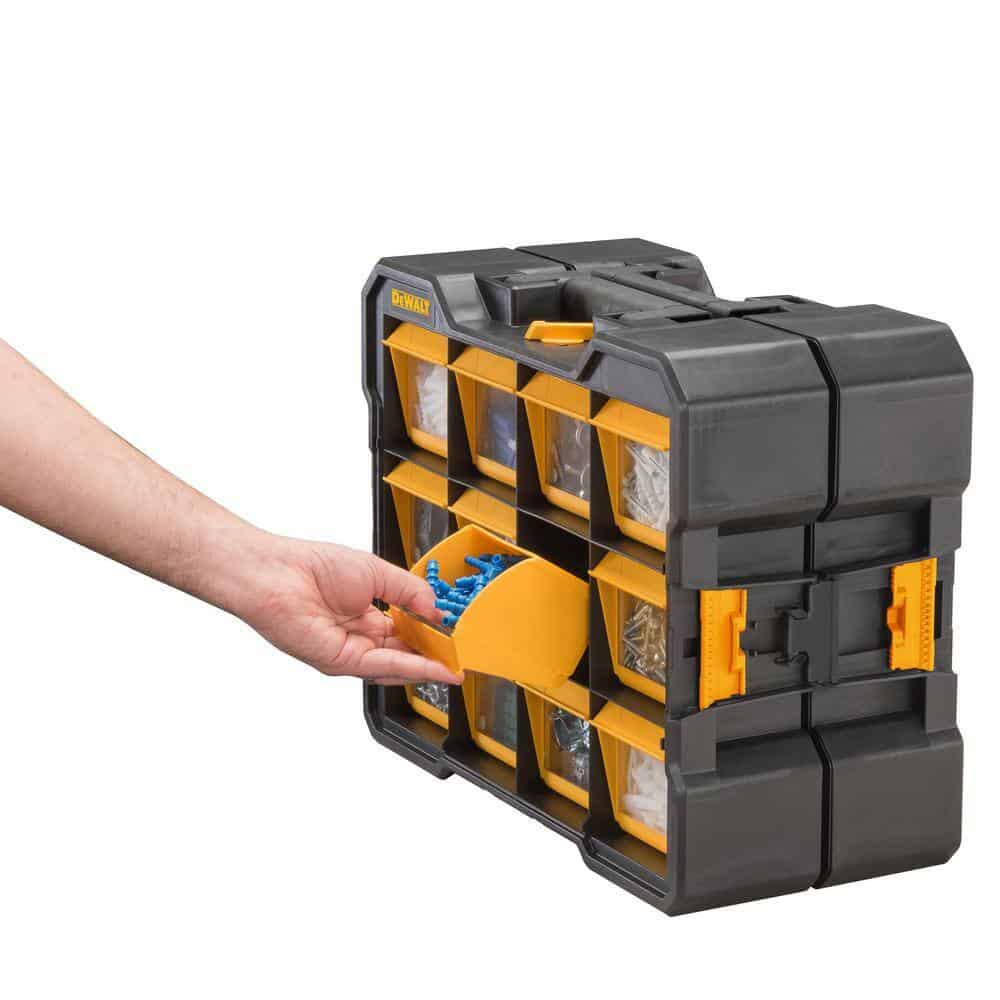 DEWALT Plastic 12-Compartment Small Parts Organizer Flip Bin