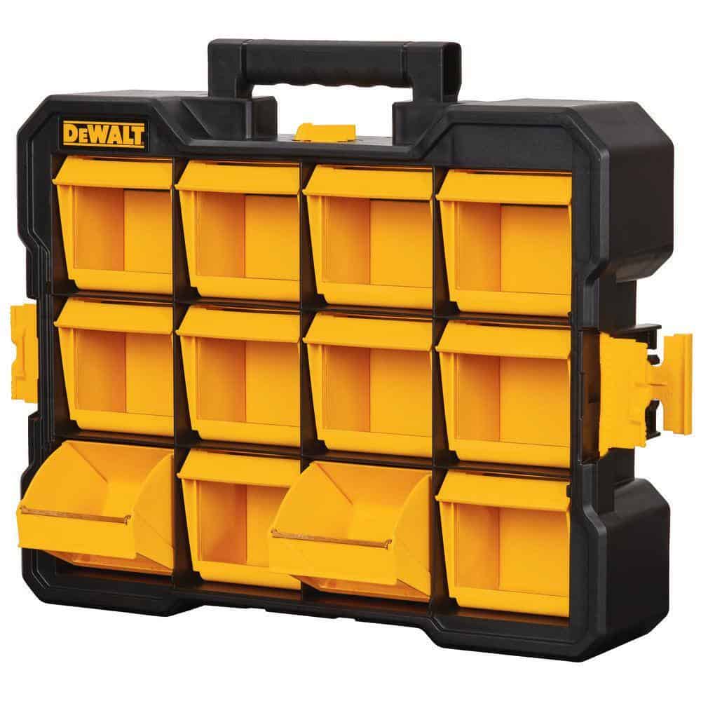 DEWALT Plastic 12-Compartment Small Parts Organizer Flip Bin