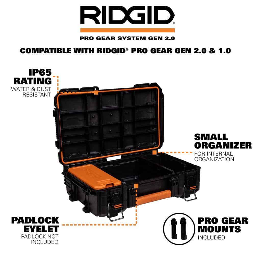 RIDGID Pro Gear System Gen 2.0 Stackable Rolling Tool Box and Compact Tool Box
