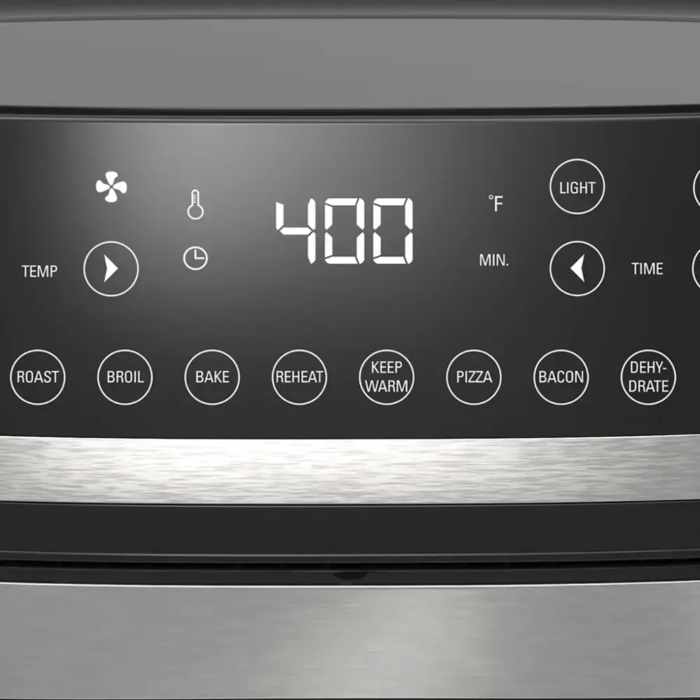 bella PRO - 12.6-qt. Touchscreen Air Fryer Pizza Oven with Rotisserie - Stainless Steel
