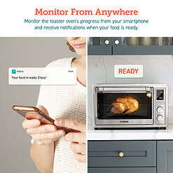 COSORI Smart New Air Fryer Toaster Oven, Large 32-Quart, Stainless Steel, Silver
