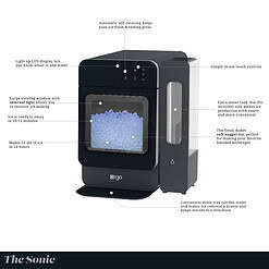 Orgo 33 lbs Capacity Sonic Countertop Ice Maker, Black