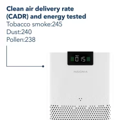 Insignia 375 Sq. Ft. HEPA Air Purifier with ENERGY STAR Certification - White
