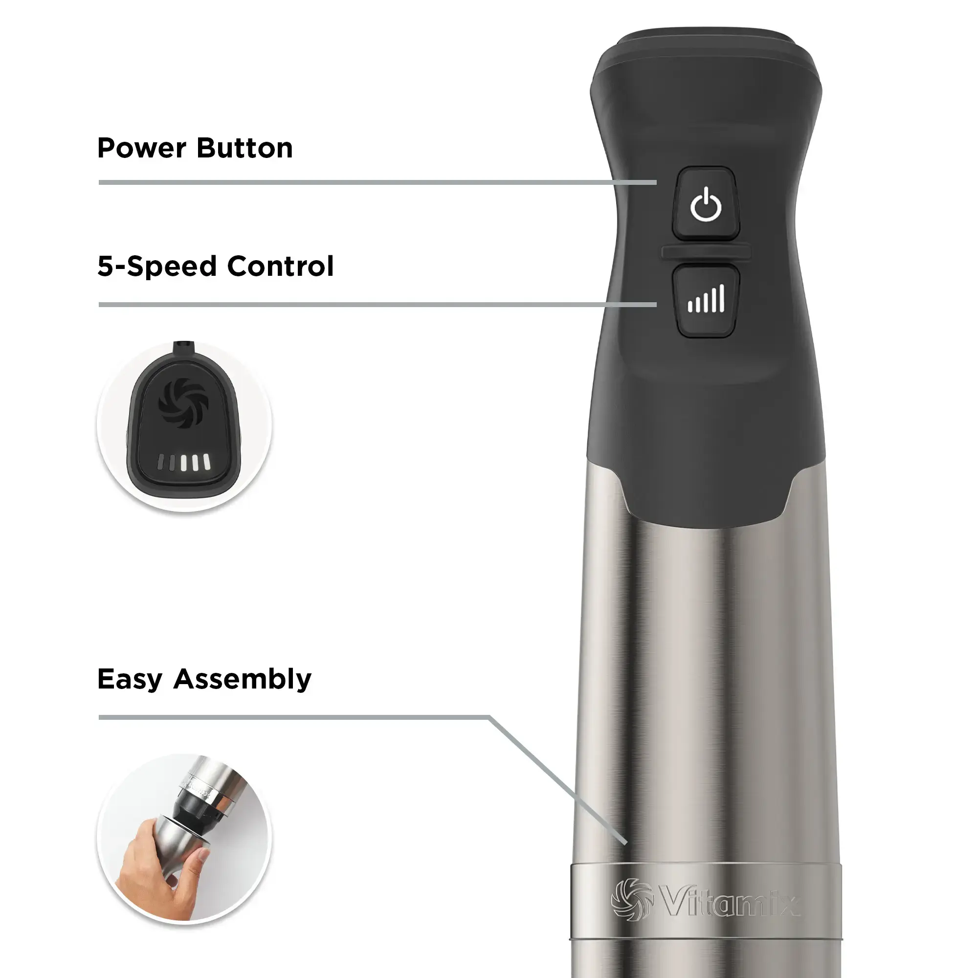Vitamix - 5-Speed Immersion Blender - Stainless Steel