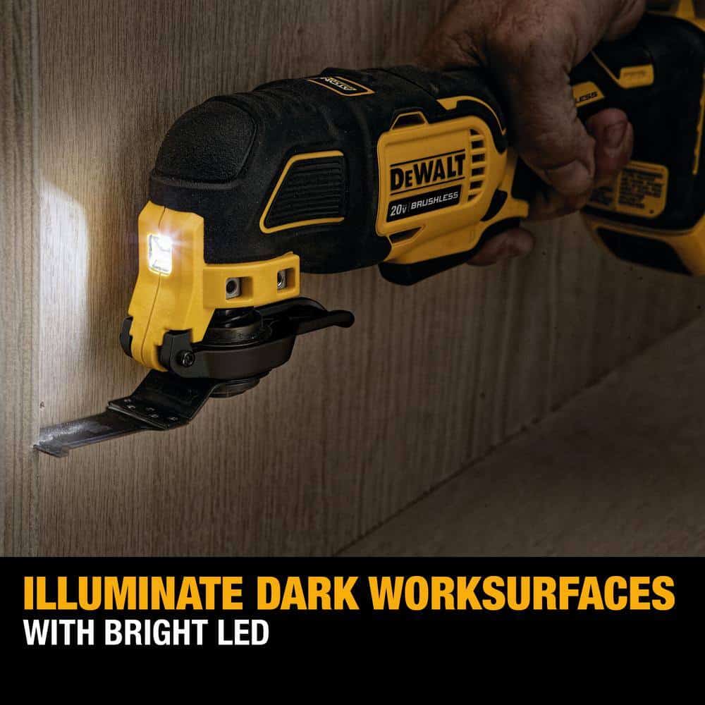 DEWALT ATOMIC 20V MAX Cordless Brushless Oscillating Multi Tool with (1) 20V 2.0Ah Battery and Charger