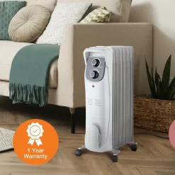 Lifesmart - 1500W Oil Filled Radiator - White