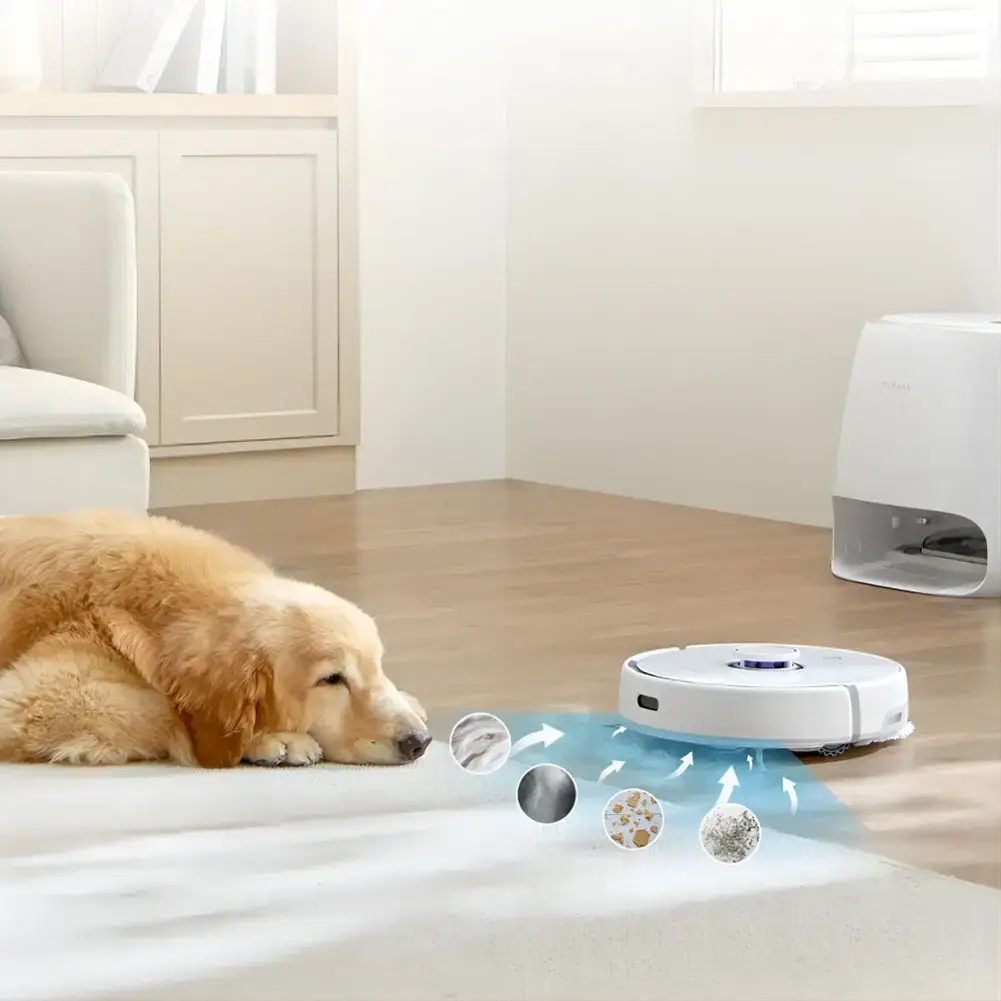 Narwal Freo Mate Robot Vacuum and Mop Combo, Robot Mop and Vacuum with Auto Mop Washing & Drying - White