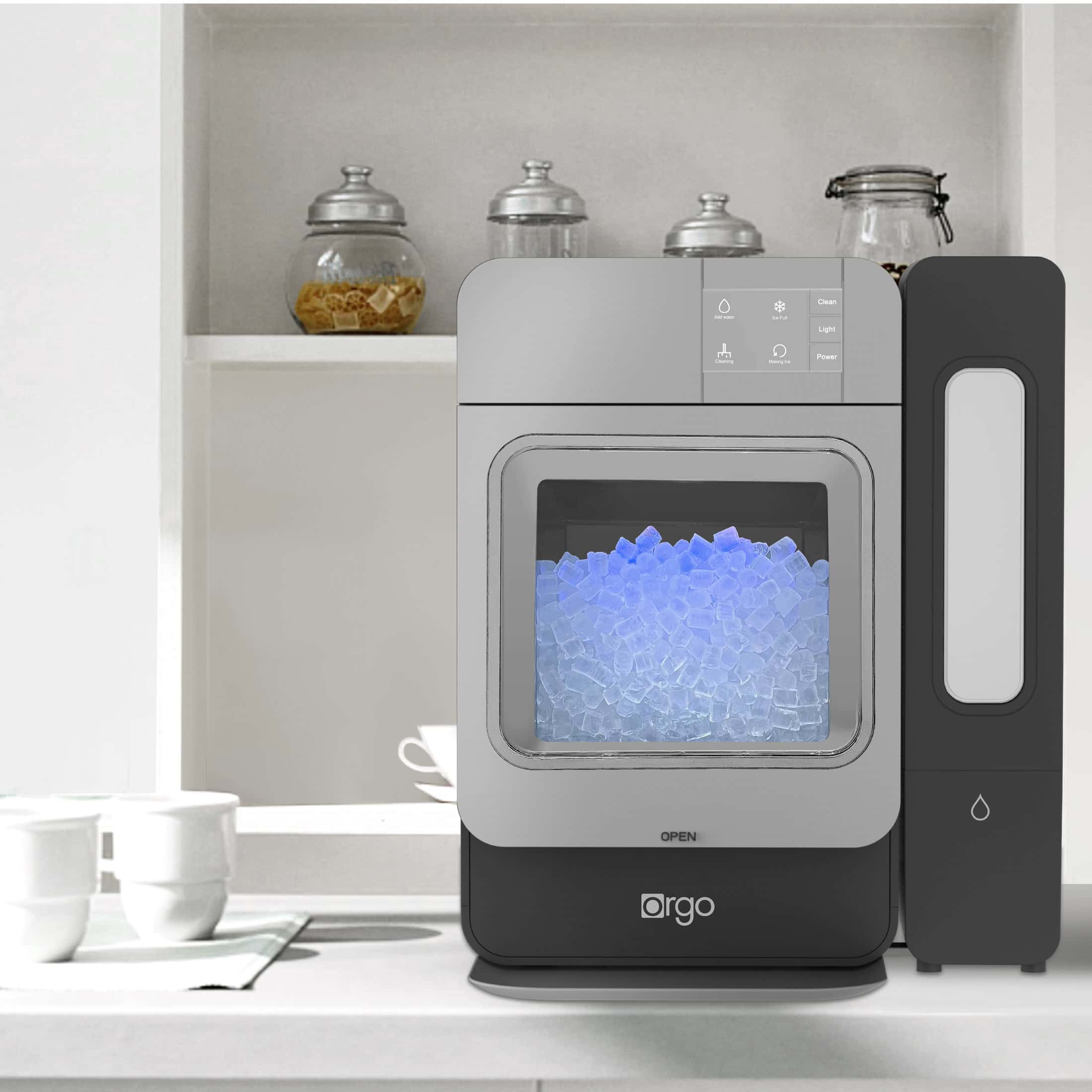 Orgo Products The Sonic Countertop Ice Maker, Nugget Ice Types, 33 lbs of Ice, Charcoal