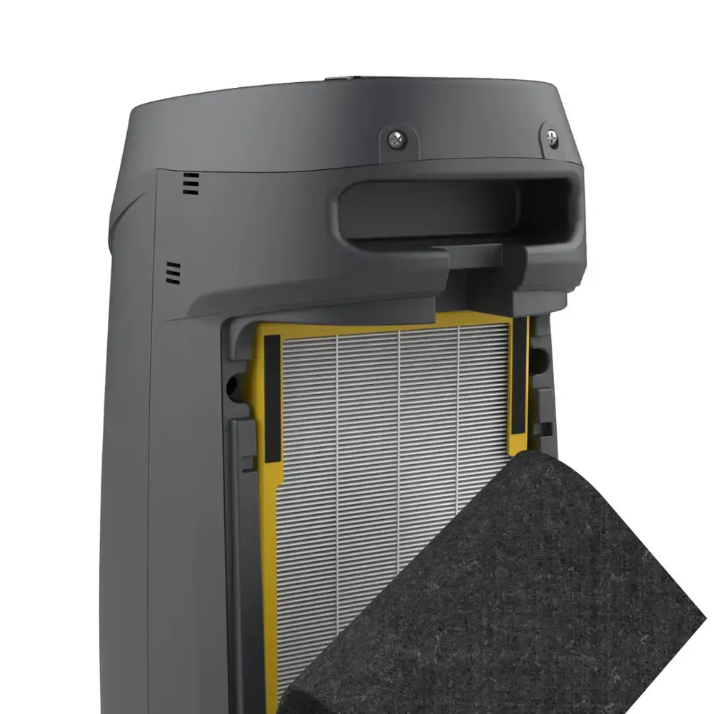 GermGuardian 743 Sq. Ft. Tower Air Purifier with HEPA Filter, Intellisense Air Quality Monitor, UV-C, AC4880G - Graphite