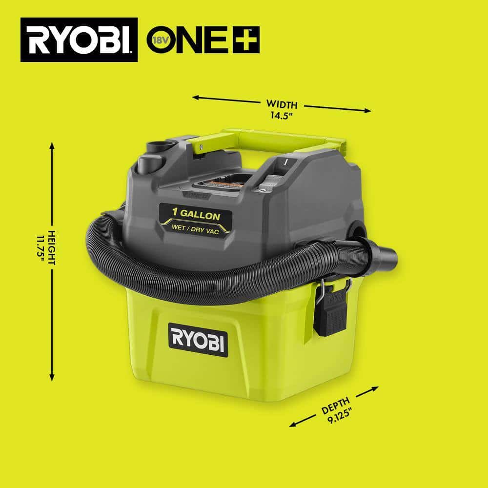 RYOBI ONE+ 18V Cordless 1 Gal. Wet/Dry Vacuum (Tool Only)