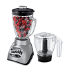 Oster Classic Series 16 Speed Blender with Food Chopper and Glass Jar, Brushed Nickel