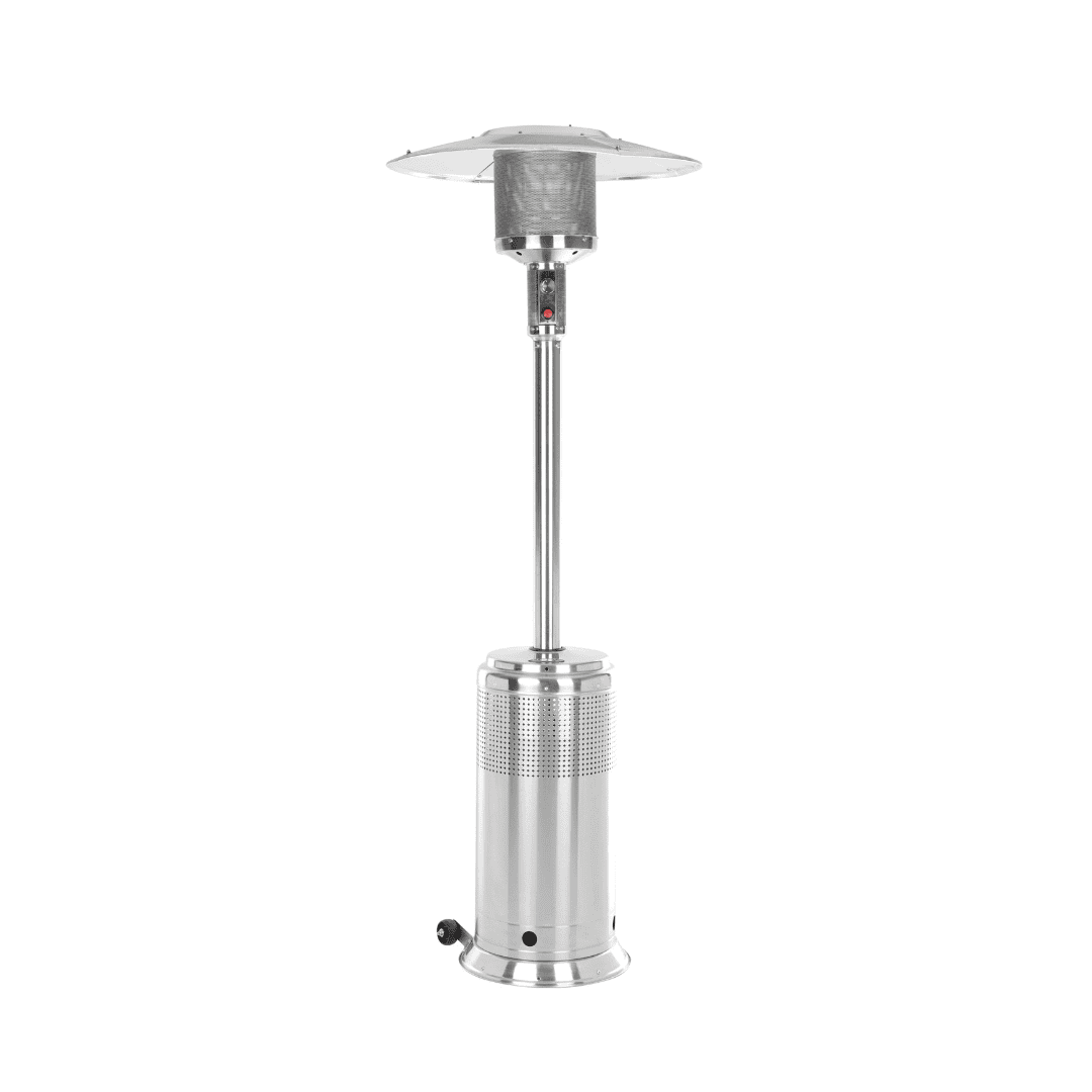 Fire Sense 46000-BTU Silver Stainless Steel Floorstanding Liquid Propane Patio Heater