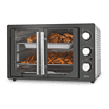 Oster Extra-Large French Door Air Fryer Countertop Oven, Stainless Steel, 60-Min Timer, 6 Cooking Functions, Versatile Accessories, Reduces Energy and Cooking Time
