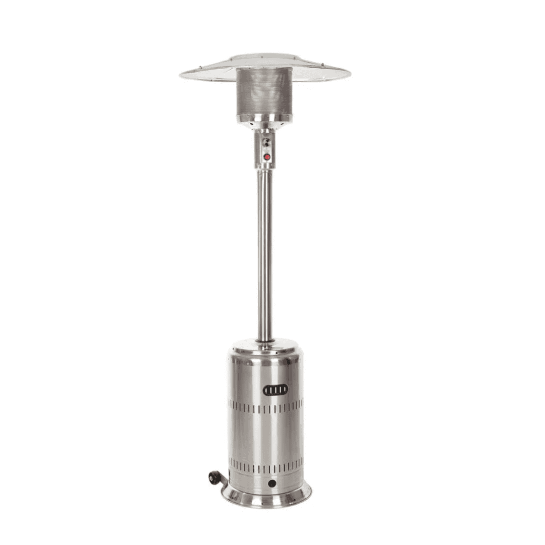 Fire Sense 46000-BTU Silver Stainless Steel Floorstanding Liquid Propane Patio Heater