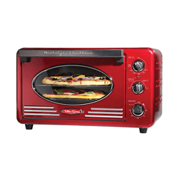 Nostalgia 12-Slice Red Convection Toaster Oven Automatic Shut-off