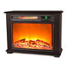 Lifesmart 3-Quartz Infrared Fireplace Heater - Dark Walnut