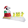 Gemmy 5.22-ft Lighted Peanuts Worldwide Snoopy Sleigh Christmas Inflatable