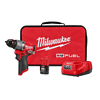 Milwaukee M12 FUEL 12-Volt Lithium-Ion Brushless Cordless 1/2 in. Hammer Drill Kit with 1 Compact 2.0Ah Battery Pack and 1 Charger