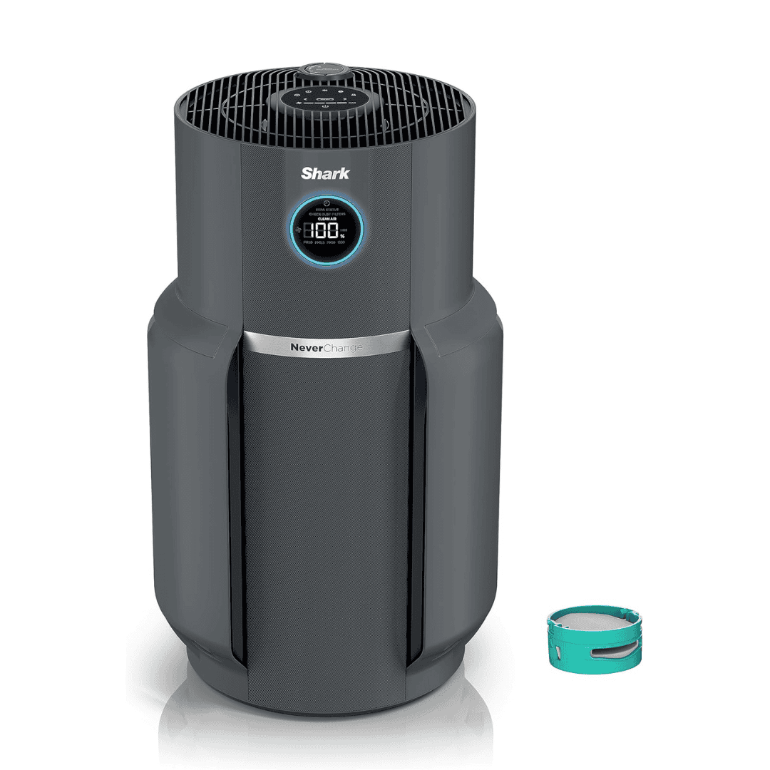 Shark HP301 NeverChange Air Purifier MAX, 1300 sq. ft., Odor Neutralizer Technology, captures 99.98% of particles, dust, smells, Grey