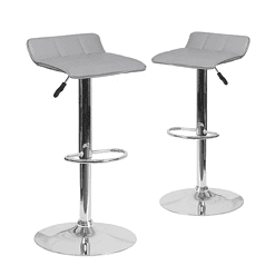 Alamont Home - Alice Contemporary Vinyl Barstool (set of 2) - Gray
