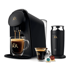 L'OR Barista System Coffee and Espresso Machine Combo with Frother, Matte Black