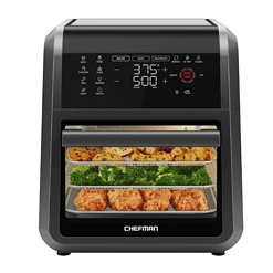 Chefman 12-Quart 6-in-1 Air Fryer Oven with Digital Timer, Touchscreen, and 12 Presets - Family Size Countertop Convection Oven, Dishwasher-Safe Parts