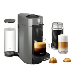 Nespresso Vertuo Plus Coffee and Espresso Maker by De'Longhi, Grey with Aeroccino Milk Frother
