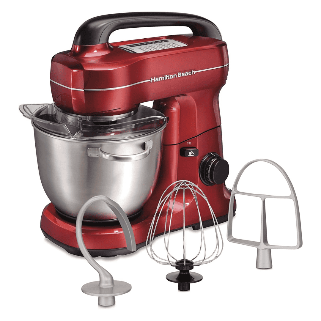 Hamilton Beach 7-Speed Stand Mixer & Attachments - Red