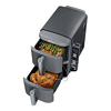 Ninja - Smart DoubleStack XL 2-Basket Air Fryer with Leave-in Thermometer, 10 QT, 6-in-1 Smart Cook System, Space Saving Design - Deep Gray