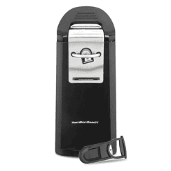 Hamilton Beach Smooth Touch Electric Automatic Can Opener Easy Push Down Lever, For All Standard-Size and Pop-Top, Black