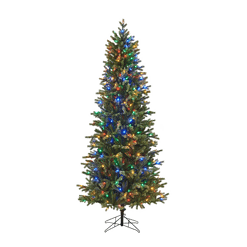 Honeywell 7.5 ft Pre-Lit Christmas Tree, Churchill Pine Artificial Christmas Tree with 400 Color Changing LEDs