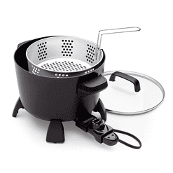 Presto 8-Quart Big Kettle, Steamer and Deep Fryer Multi-Cooker, Black