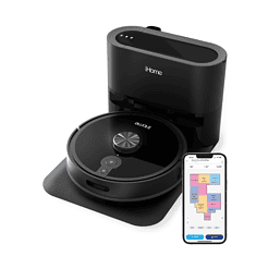 iHome AutoVac Nova S1 Pro Self Empty Robot Vacuum, LIDAR Mapping, 150 Min Runtime, Strong Suction, New