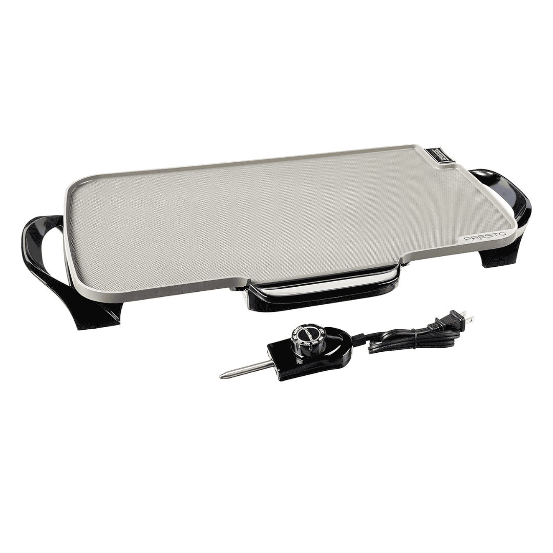 Presto 07062-22-Inch Ceramic Removable Handles Electric Griddle, 22 Inch, Black
