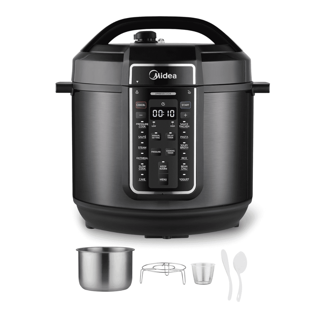 Midea 12-in-1 Electric Pressure Cooker, 8 Quarts, 12 Presets, Multi-Functional Programmable, Stainless Steel