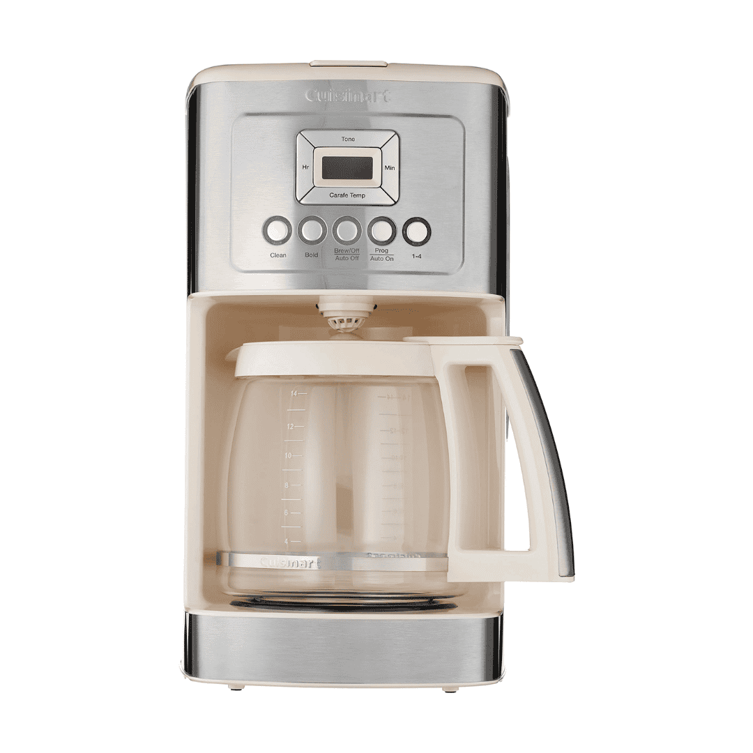Cuisinart Coffee Maker, 14-Cup Glass Carafe, Fully Automatic for Brew Strength Control & 1-4 Cup Setting, Cream.