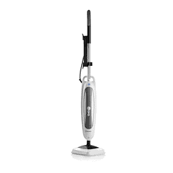 Reliable Steamboy Steam Mop with Scrubber Brush - White, 12-in Cleaning Path, 180 Swivel, Easy Press Foot Release