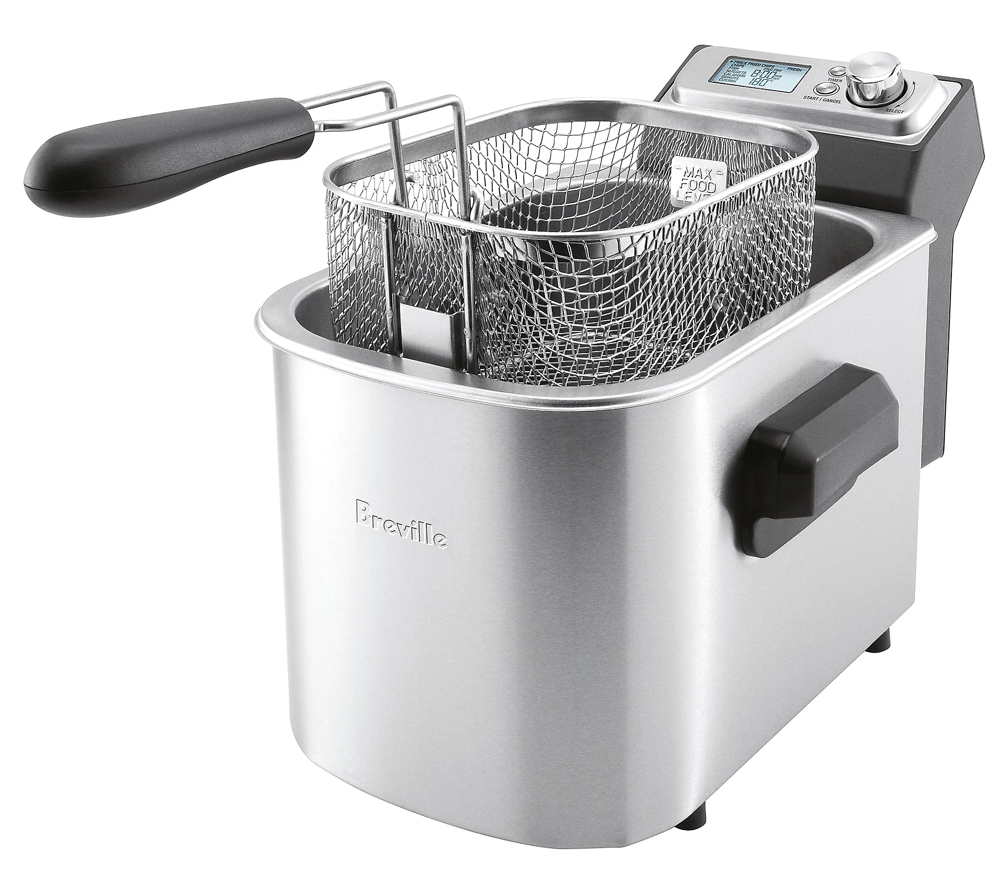 Breville - the Smart Fryer 4-Quart Deep Fryer - Silver