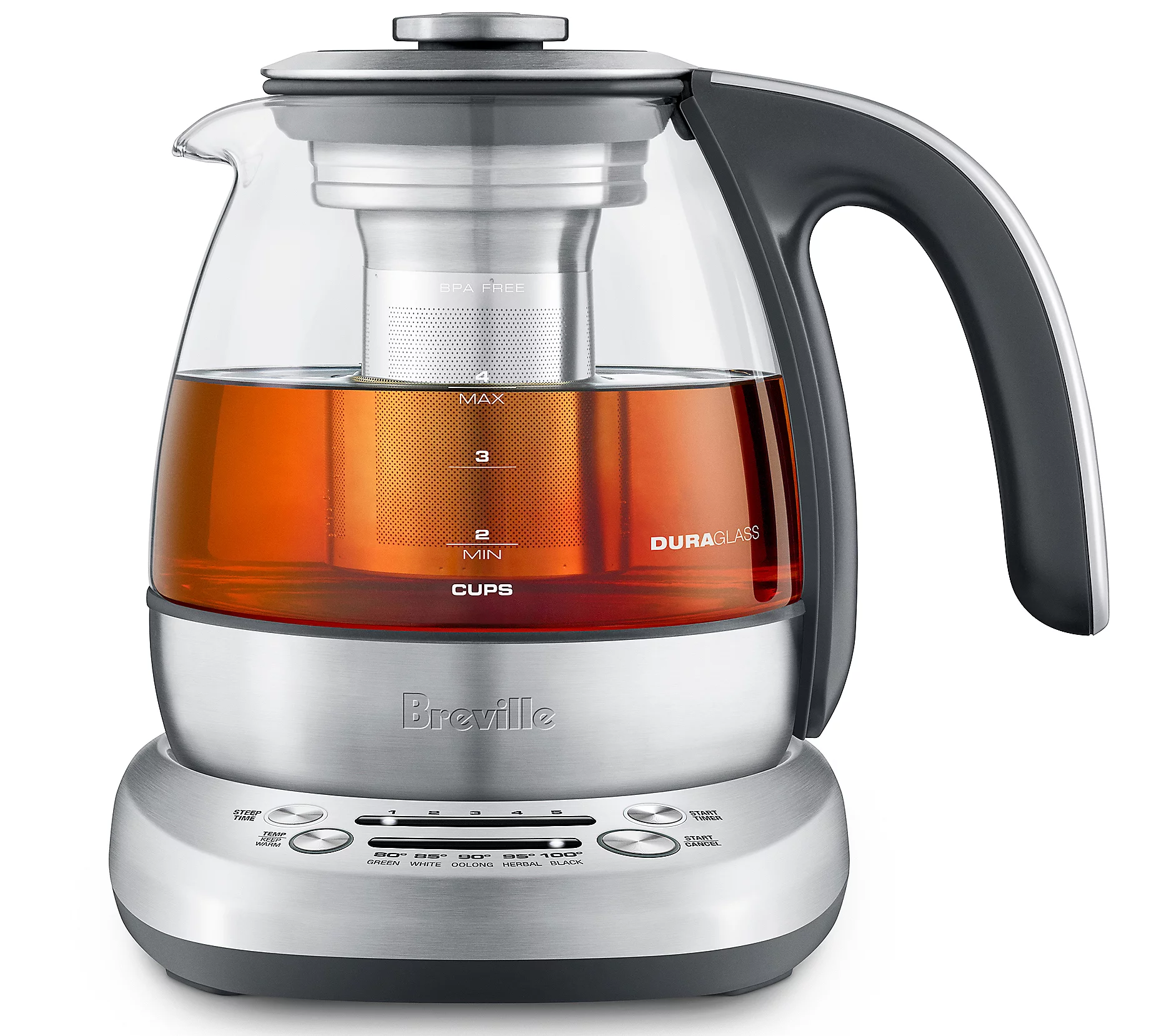 Breville Smart Tea Infuser Compact Kettle, One Size, Clear