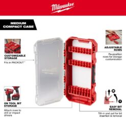 Milwaukee SHOCKWAVE Impact Duty Alloy Steel Screw Driver Bit Set with PACKOUT Case (60-Piece)