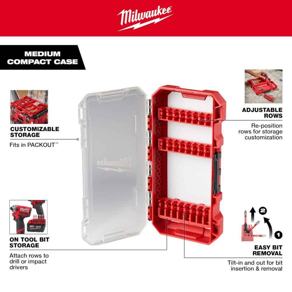 Milwaukee SHOCKWAVE Impact Duty Alloy Steel Screw Driver Bit Set with PACKOUT Case (60-Piece)